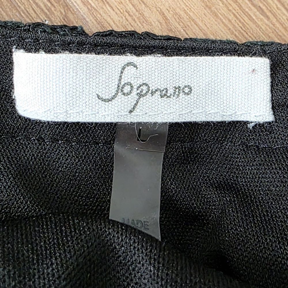 Soprano Black A-Line Lace Skater Dress In Size L - Picture 9 of 12